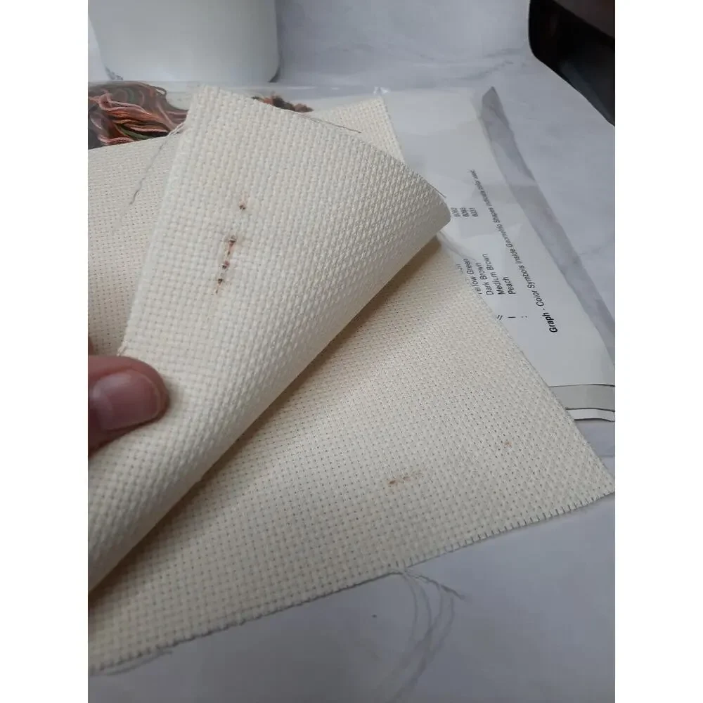 Vtg 1983 Candamar Something Special Counted Cross Stitch Kit Brown Quilt Pillow